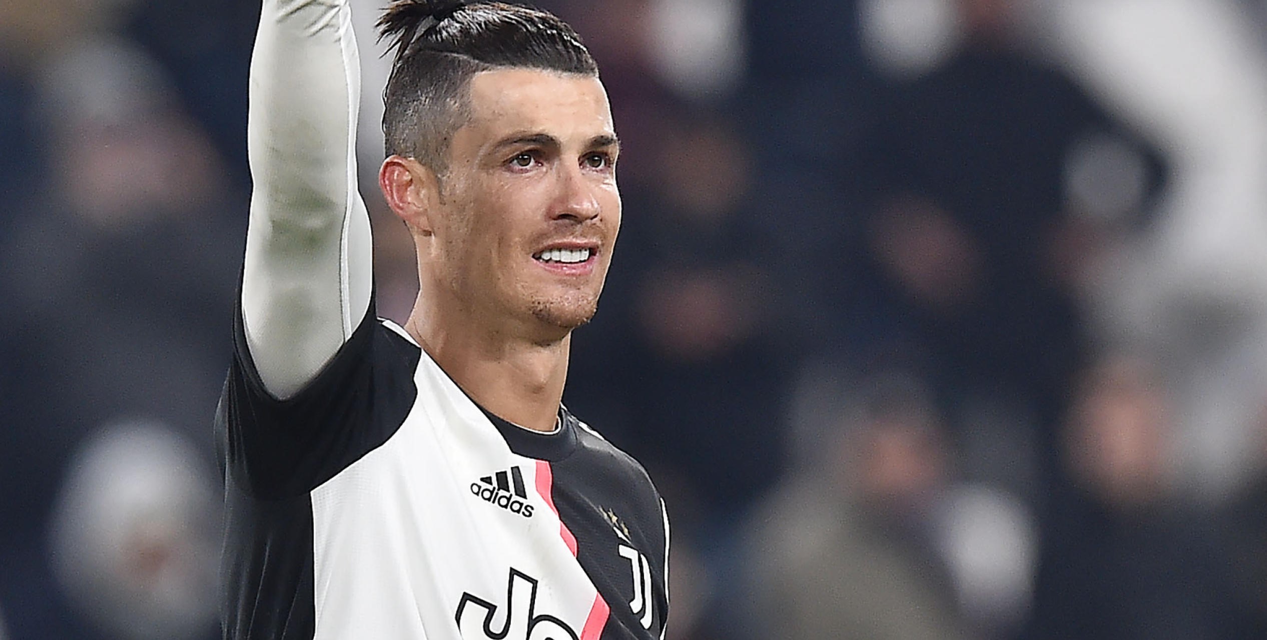 Juventus Cristiano Ronaldo celebrates the victory at the end of the Italy Cup quarter final soccer match Juventus FC vs AS Roma at the Allianz  stadium in Turin, Italy, 22 January 2020 ANSA/ ALESSANDRO DI MARCO