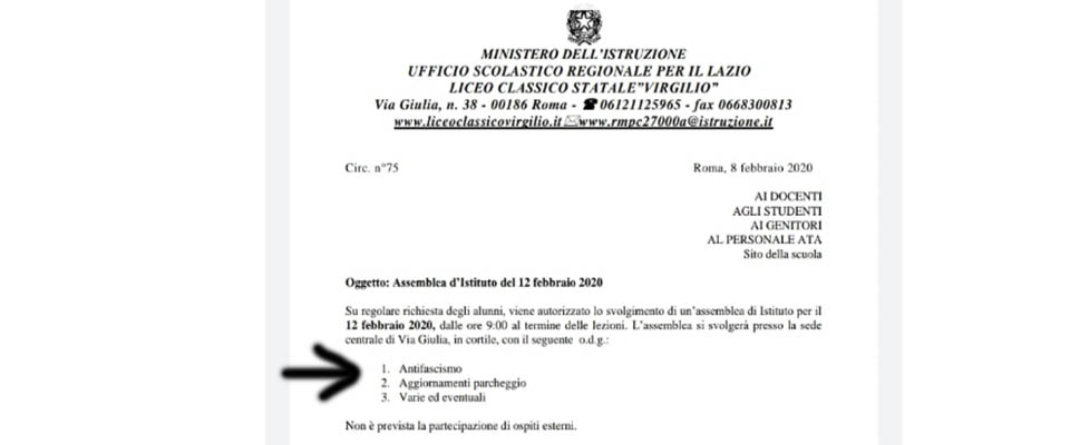 Ricordare le Foibe? No, al liceo Virgilio di Roma si fa assemblea sull’antifascismo