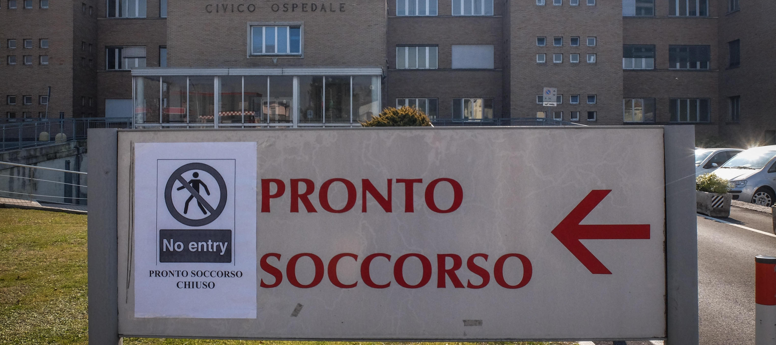 Chiuso il pronto soccorso dellíospedale di Codogno, 22 Febbraio 2020Ansa/Matteo Corner