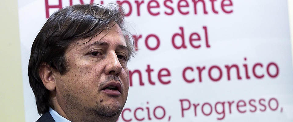 Pierpaolo Sileri, Viceministro della Salute, durante il convegno “Vaccini HIV, il presente per quale futuro?” presso il ministero della Salute, Roma, 14 novembre 2019. ANSA/ANGELO CARCONI