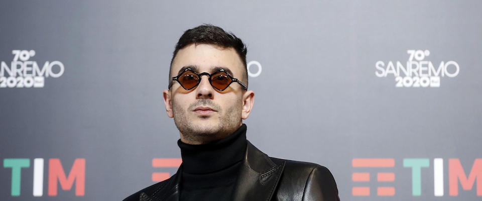 epa08197402 Italian singer Junior Cally poses during a photocall at the 70th Sanremo Italian Song Festival, Sanremo, Italy, 06 February 2020. The festival runs from 04 to 08 February.  EPA/RICCARDO ANTIMIANI