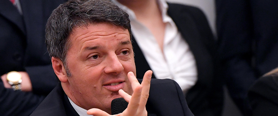 Il leader di Italia Viva Matteo Renzi durante una conferenza stampa sulla proposta di estendere ai giornali on line ”18 app”, Roma, 23 gennaio 2020.  ANSA / ETTORE FERRARI