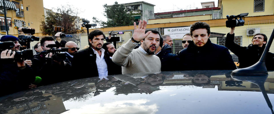 Il leader della Lega Matteo Salvini a Napoli dove, a margine di una visita ad un centro Giffas di riabilitazione neuropsicomotoria nel quartiere Bagnoli , e’ intervenuto sui temi di politica nazionale, 19 febbraio 2020
ANSA/ CIRO FUSCO