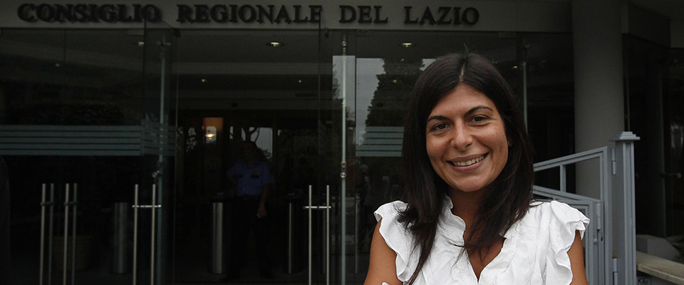 La nuova capogruppo del PDL in consiglio regionale, Chiara Colosimo, nella sede della Regione Lazio in via della Pisana, Roma, 24 settembre 2012.
ANSA/ALESSANDRO DI MEO