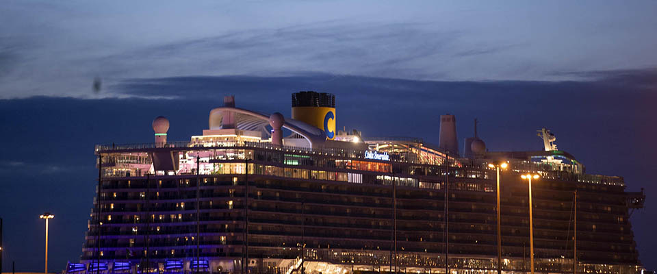 The cruise ship ‘Costa Smeralda’ is seen anchored in the port of Civitavecchia, northwest of Rome , Italy, 30 January 2020. Over 6,000 tourists were blocked in the cruise ship after the vast liner was placed on lockdown over two suspected cases of the deadly coronavirus. Samples from a Chinese couple were sent for testing after three doctors and a nurse boarded the Costa Crociere ship to tend to a woman running a fever, the local health authorities said. Costa Crociere confirmed that the ship, carrying some 7,000 people including the crew, was in lockdown. ANSA/MASSIMO PERCOSSI