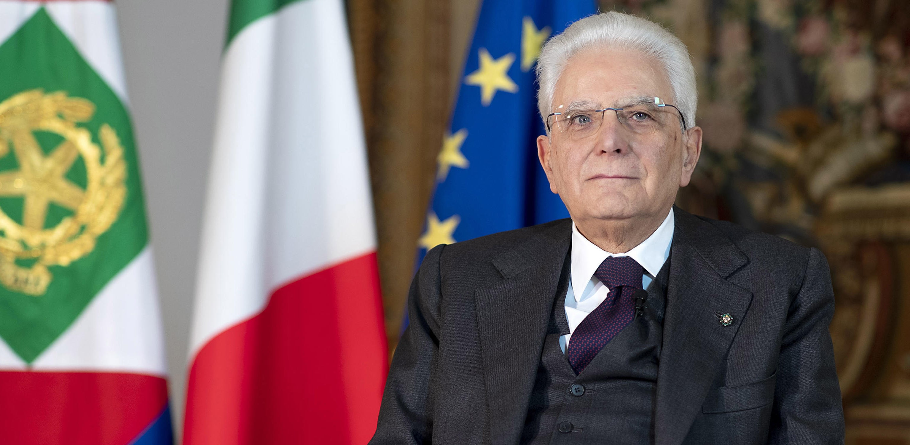 Il presidente della Repubblica Sergio Mattarella invia un  messaggio per la Festa della Donna dal Quirinale a Roma, 8 marzo 2020.
ANSA/Paolo Giandotti – Ufficio per la Stampa e la Comunicazione della Presidenza della Repubblica EDITORIAL USE ONLY NO SALES