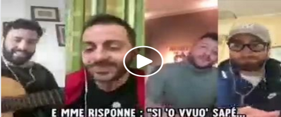 La parodia di “Luna rossa” per esorcizzare la paura del virus. A Napoli ancora si sorride (video)