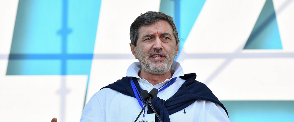 Marco Marsilio , governor of Abruzzo, delivers a speech during the demonstration of the center right “Orgoglio Italiano” (Italian Pride) against the government in Rome, Italy, 19 October 2019. ANSA/ALESSANDRO DI MEO