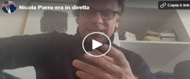 Porro in un video dalla sua pagina Facebook