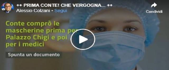 Scandalo ospedale a Palazzo Chigi frame da video su Facebook