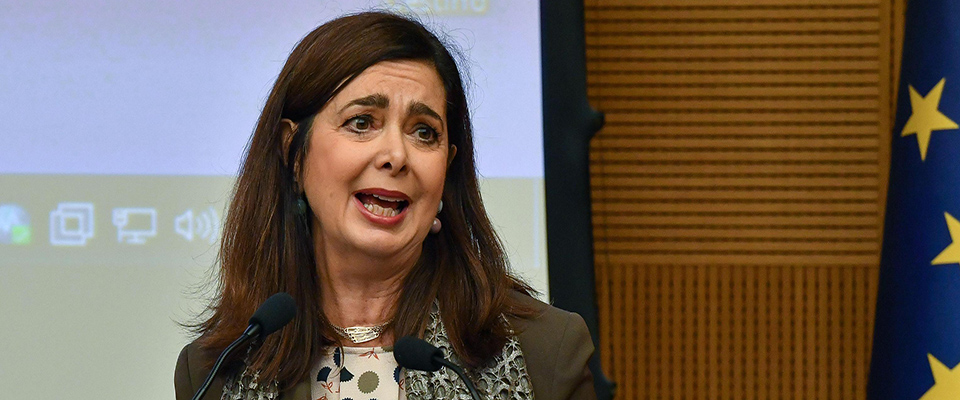 Laura Boldrini, durante il convegno convegno “La comunicazione al tempo dei social –  #SocialCom19”, presso la nuova aula dei Gruppi parlamentari, Roma, 10 dicembre 2019.
ANSA/ALESSANDRO DI MEO