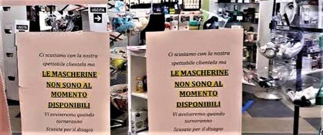 farmacisti mascherine mancanti