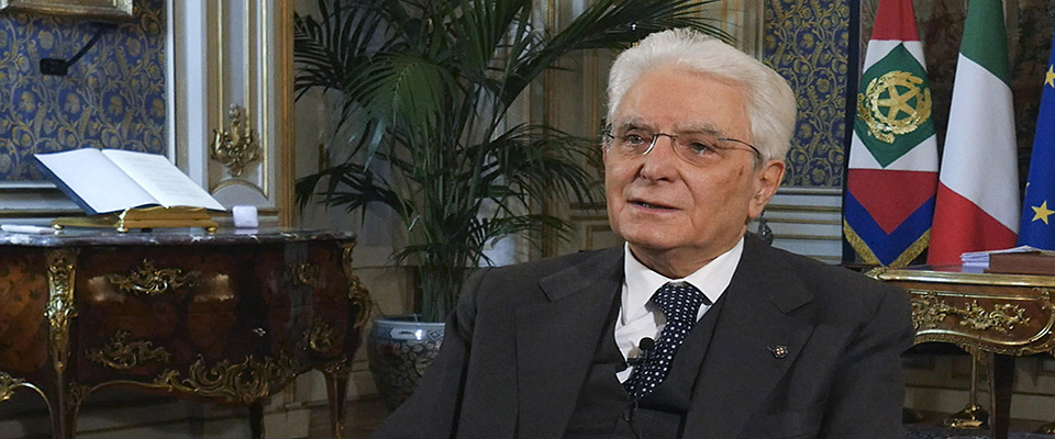 Italian President, Sergio Mattarella, talks during the speech to the Nation about the Coronavirus emergency, at the Quirinale Palace in Rome, Italy, 27 March 2020.
ANSA/QUIRINALE PALACE PRESS OFFICE