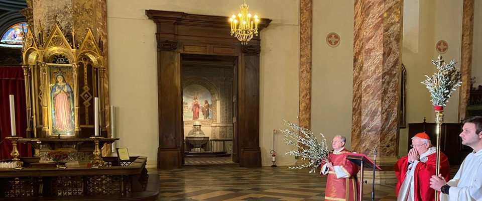 CELEBRAZIONE MESSA DOMENICA DELLE PALME IN CATTEDRALE
Si invia alla Redazione la fotogallery della celebrazione eucaristica della Domenica delle Palme, 5 aprile, presieduta dal cardinale arcivescovo Gualtiero Bassetti nella cattedrale di San Lorenzo di Perugia, nel tempo del “Coronavirus”, trasmessa in diretta da Umbria Tv, Umbria Radio Inblu e sui social media ecclesiali.