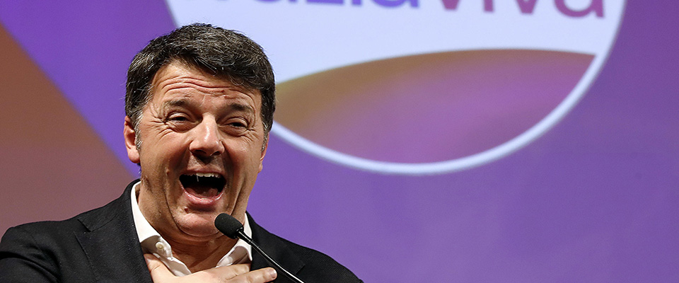 Matteo Renzi durante lÕassemblea nazionale di Italia Viva, Roma, 22 febbraio 2020. ANSA/RICCARDO ANTIMIANI