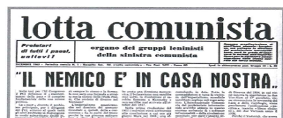 L’apologia di comunismo è cosa buona e giusta. I complimenti di Bottura a “Lotta Comunista”