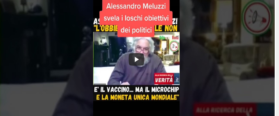 Meluzzi frame da video Tik Tok postato su Youtube