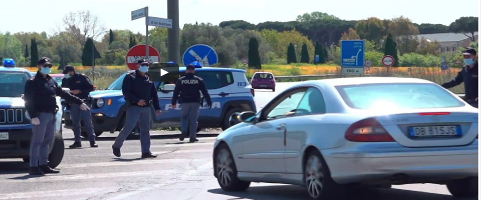 controlli tra Roma e Ostia frame da video Youtube