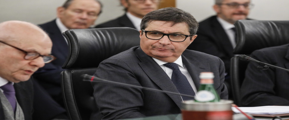 Il vice presidente del Csm David Ermini al Csm durante il plenum per ricordare Bachelet, Roma 12 Febbraio 2020. ANSA/GIUSEPPE LAMI