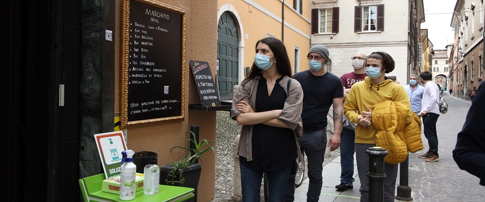 la riapertura e la paura degli italiani del ristorante foto Ansa