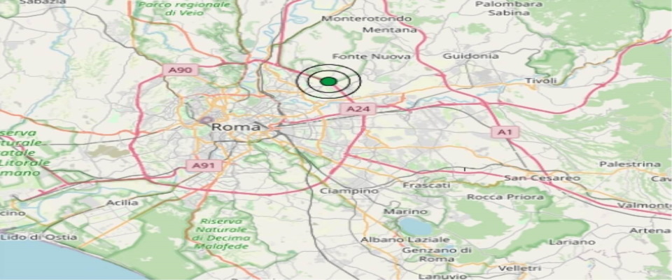 Terremoto all’alba nei pressi di Roma. Magnitudo 3.3. Tanta paura ma per fortuna nessun danno