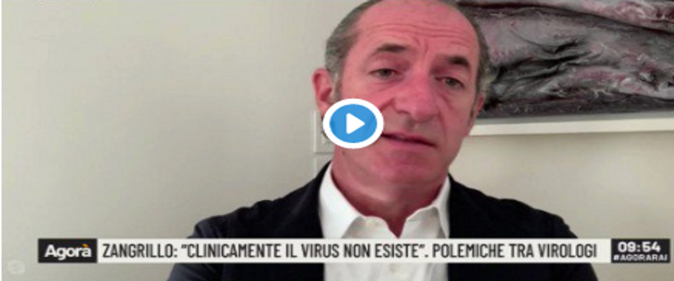 Zaia: terrapiattisti e negazionisti del virus? C’è un limite oltre il quale non si può andare (video)