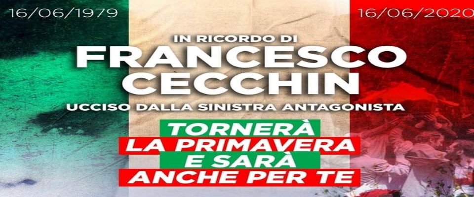 Meloni ricorda Francesco Cecchin. E l’odio social non si ferma neanche dinanzi a un ragazzo ucciso