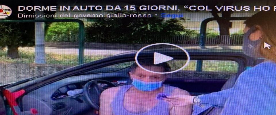 Vive in macchina da 15 giorni. Riccardo si racconta: “Con il virus ho perso il lavoro. Così è meglio morire” (video)