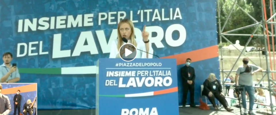 Giorgia Meloni alla piazza: «Noi siamo il popolo, libereremo l’Italia da questi incapaci» (video)