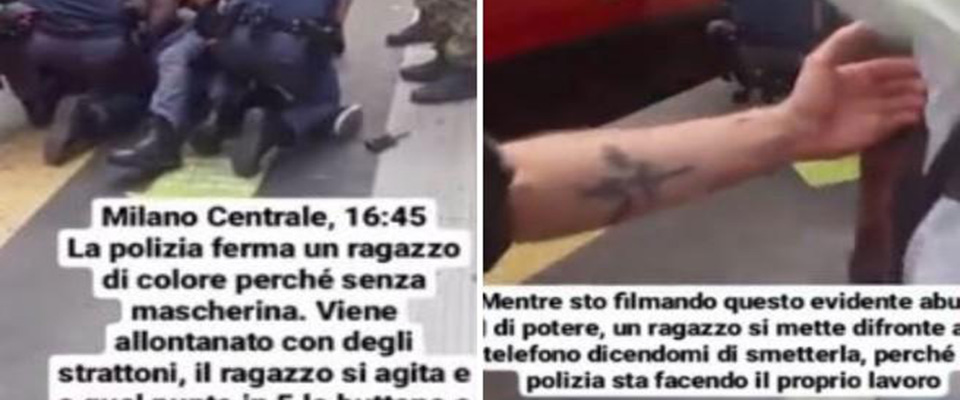 Africano semina il panico con un coltellaccio, le Sardine lo difendono diffondendo una bufala