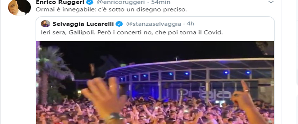 Ruggeri attacca Conte con una foto: “C’è un disegno preciso per fare allarmismo sul Covid”