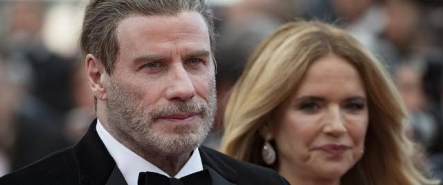 John Travolta e la moglie Kelly Preston foto Ansa