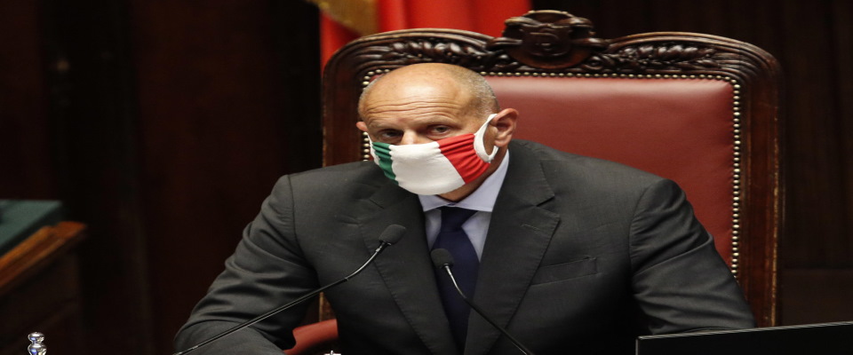 Il vice presidente della Camera Fabio Rampelli durante il question time, Roma 24 Giugno 2020. ANSA/GIUSEPPE LAMI