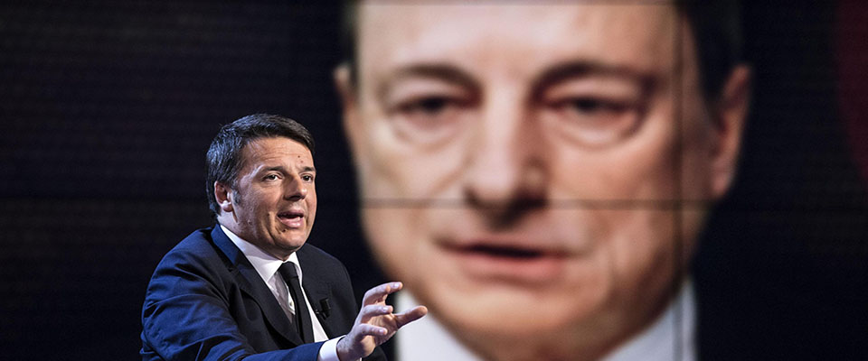 Il presidente del Consiglio Matteo Renzi durante la trasmissione di Raiuno “Porta a Porta” condotta da Bruno Vespa. Roma, 21 gennaio 2016. ANSA/ANGELO CARCONI