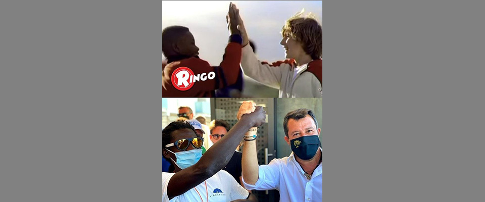 Salvini utilizza lo slogan dei “Ringo boys” e fa impazzire la sinistra. “Sarà sciopero del biscotto”