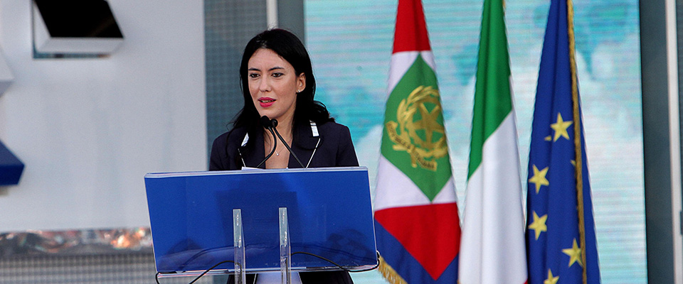 Italian Education Minister, Lucia Azzolina, at the ‘Guido Negri’ primary school in Vo’ Euganeo, the municipality that recorded the first death from Coronavirus Covid-19 on 21 February that was the first in the Veneto Region to enter in the lockdown, on the occasion of the initiatives for the opening of the 2020-2021 school year, Italy, 14 September 2020.
ANSA/NICOLA FOSSELLA