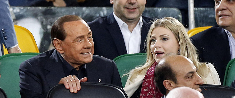 AC Milan’s President Silvio Berlusconi with his daughter and Ceo of AC Milan, Barbara Berlusconi (R), attend the Italy Cup final soccer match AC Milan vs Juventus FC at Olimpico stadium in Rome, Italy, 21 May 2016. 
ANSA/ANGELO CARCONI