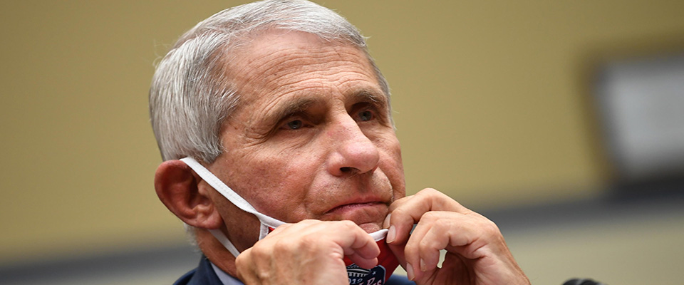 Dr. Anthony Fauci, director of the National Institute for Allergy and Infectious Diseases, prepares to testify before a House Subcommittee on the Coronavirus Crisis hearing on a national plan to contain the COVID-19 pandemic on Capitol Hill in Washington DC, USA, 31 July 2020. ANSA/KEVIN DIETSCH / POOL