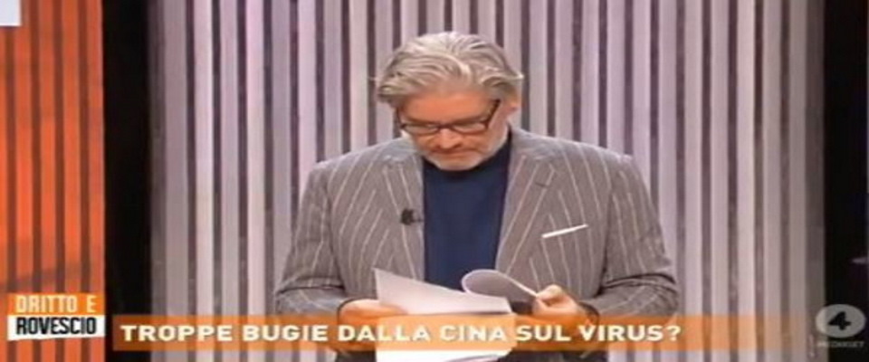 Del Debbio: «La Cina ci ha mentito, il virus è nato in laboratorio? Perché l’Oms non indaga?»