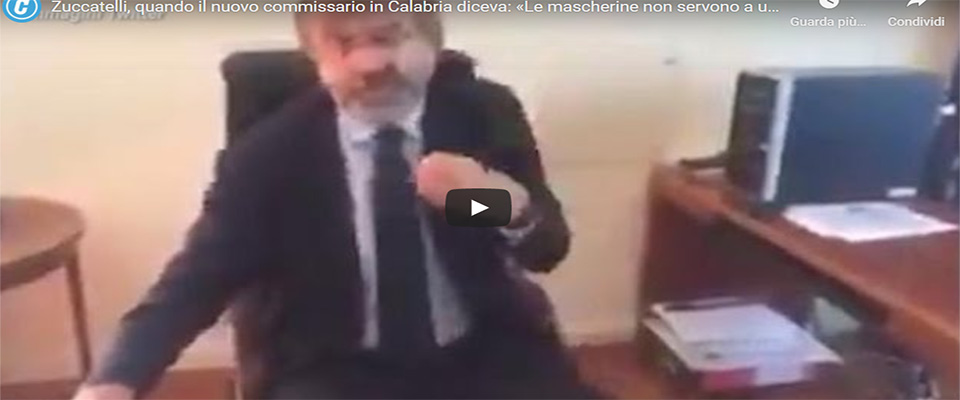 Calabria, il compagno “negazionista” Zuccatelli tira in ballo il fascismo: “Mi hanno messo nel tritacarne”