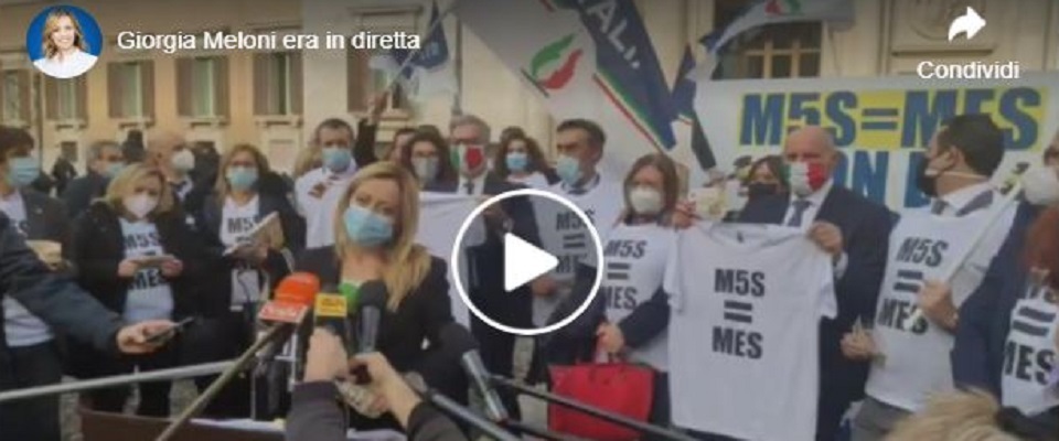 Riforma Mes protesta FdI Meloni