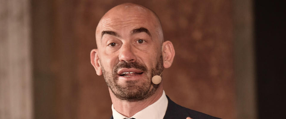 L’infettivologo Matteo Bassetti durante il suo intervento al Forum Ambrosetti dedicato alla Liguria . Genova, 14 Luglio 2020.
ANSA/LUCA ZENNARO