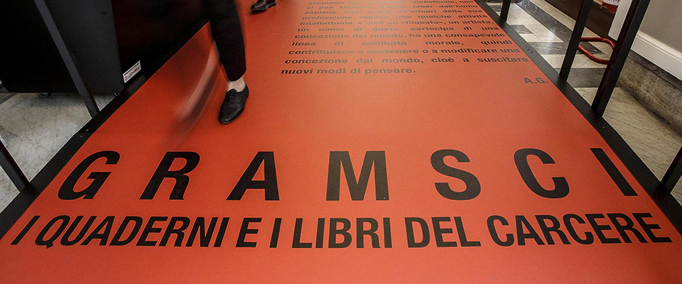 Un momento dell’inaugurazione alla Camera della mostra su Antonio Gramsci ”I Quaderni e i libri del carcere”, Roma, 27 aprile 2017. ANSA/GIUSEPPE LAMI