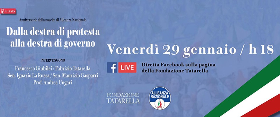 La Fondazione Tatarella ricorda l’anniversario di Alleanza nazionale – Segui la diretta