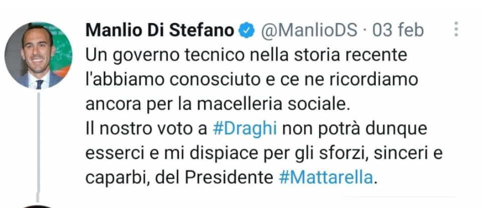 Disse no “al governo di macellai di Draghi”: il grillino Di Stefano nominato sottosegretario