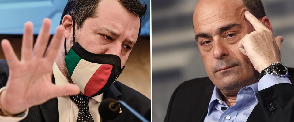 salvini zingaretti lite