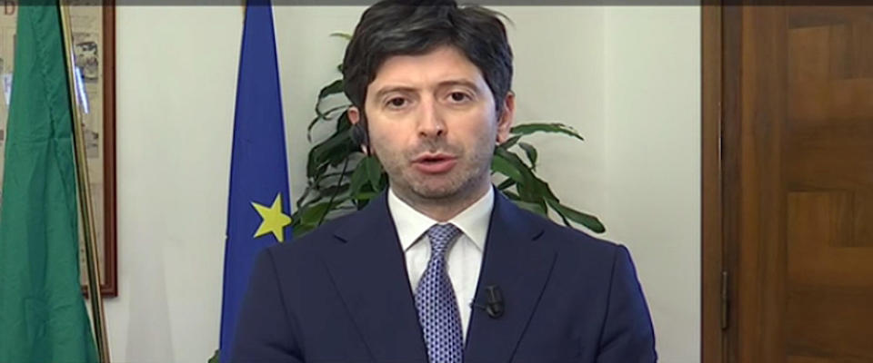 Il fermo immagine mostra il ministro della Salute, Roberto Speranza, nel suo intervento a “Stasera Italia Weekend” su Rete 4, 16 gennaio 2021.
ANSA/FERMO IMMAGINE RETE4
+++EDITORIAL USE ONLY – NO SALES+++