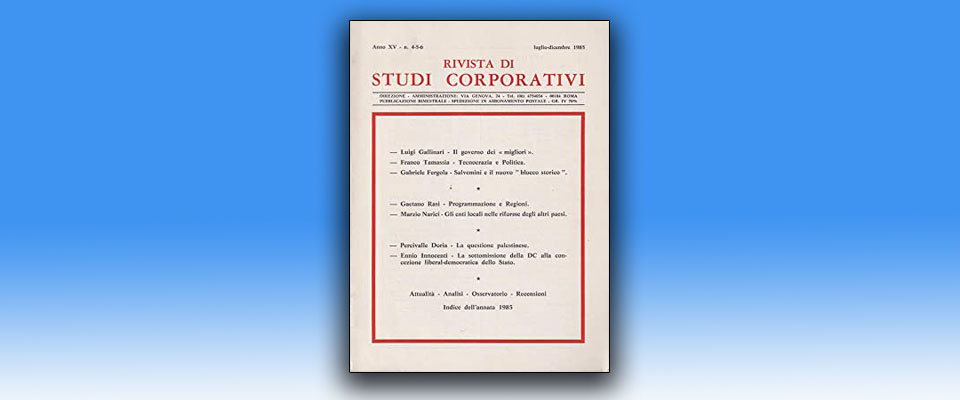 “Rivista di studi corporativi”