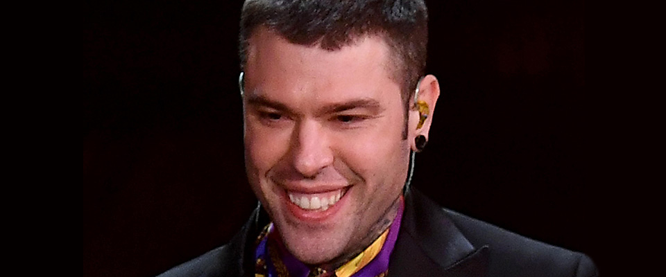 Italian singer Fedez performs on stage at the Ariston theatre during the 71st Sanremo Italian Song Festival, Sanremo, Italy, 04 March 2021. The festival runs from 02 to 06 March.    ANSA/ETTORE FERRARI