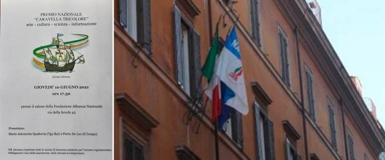 Il Premio Caravella Tricolore oggi alla Fondazione An (ore 17,30). Segui qui la diretta